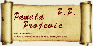 Pamela Projević vizit kartica